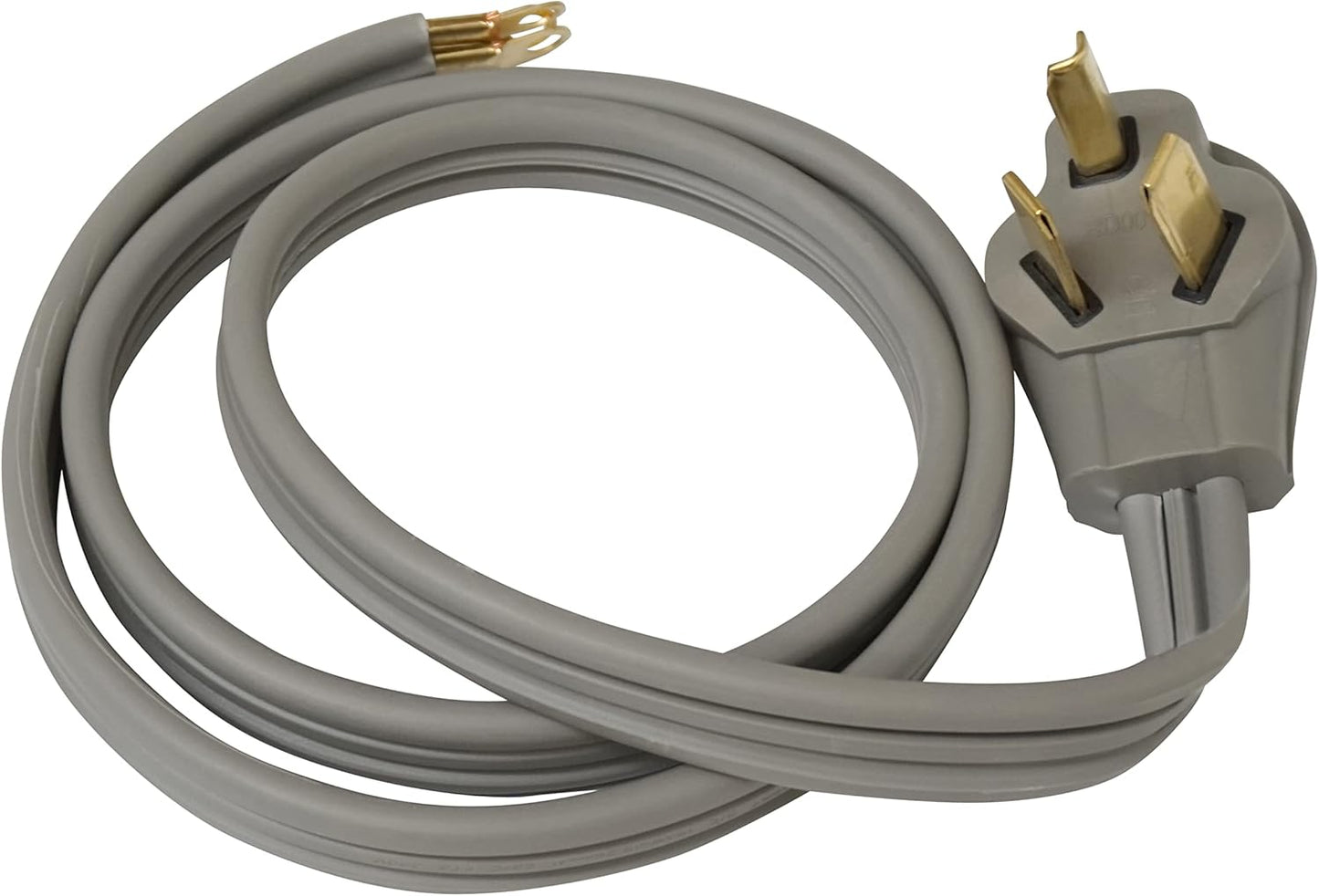 Electrical Dryer 4' Power Cord, 30 Amp, 3 Prong Wire 10 AWG, 125/250V, SDC3-30-4