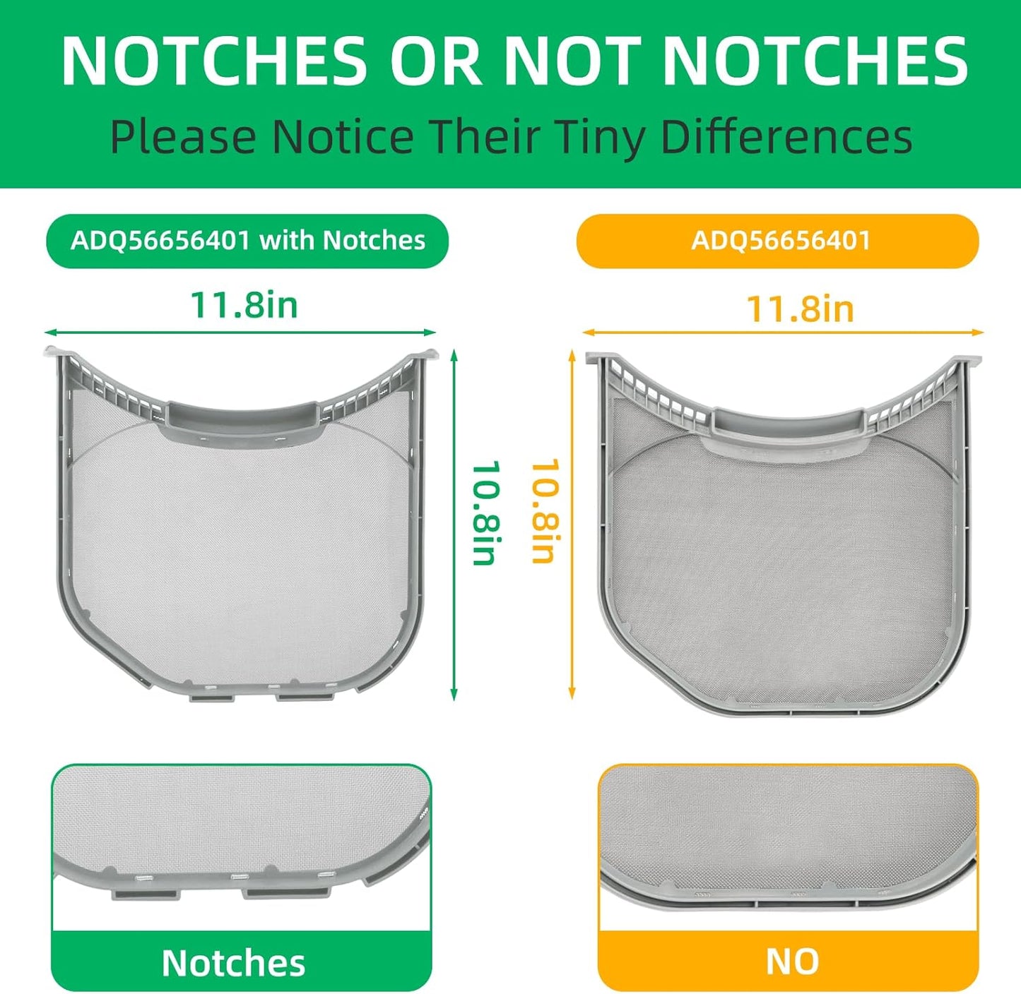 EVERTCHPRO ADQ56656401 Dryer Lint Filter Replacement for LG Kenmore Dryer