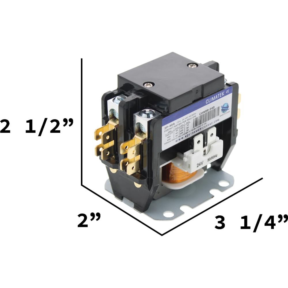 Packard C240A Packard Contactor 2 Pole 40 Amps 24 Coil Voltage