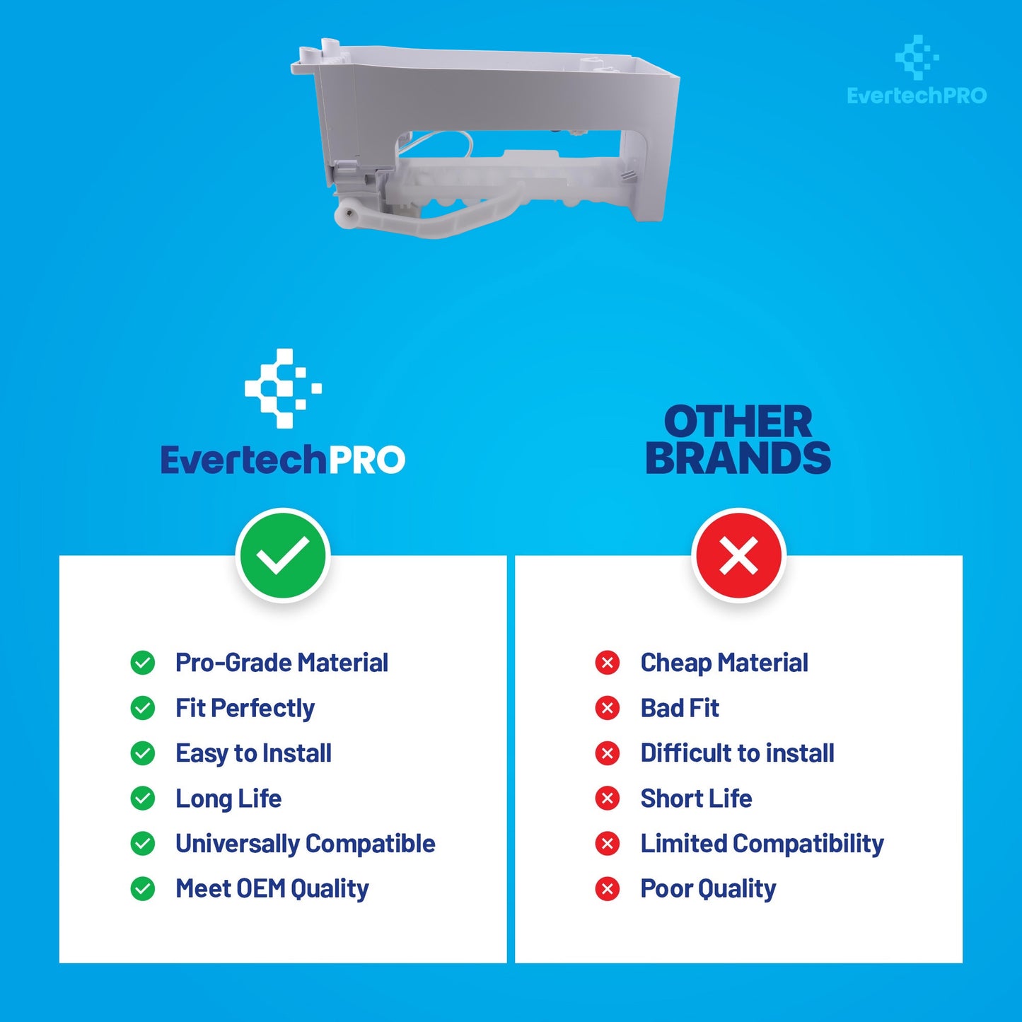 EvertechPRO DA97-08059A Ice Maker Ice Maker for Samsung Refrigerators