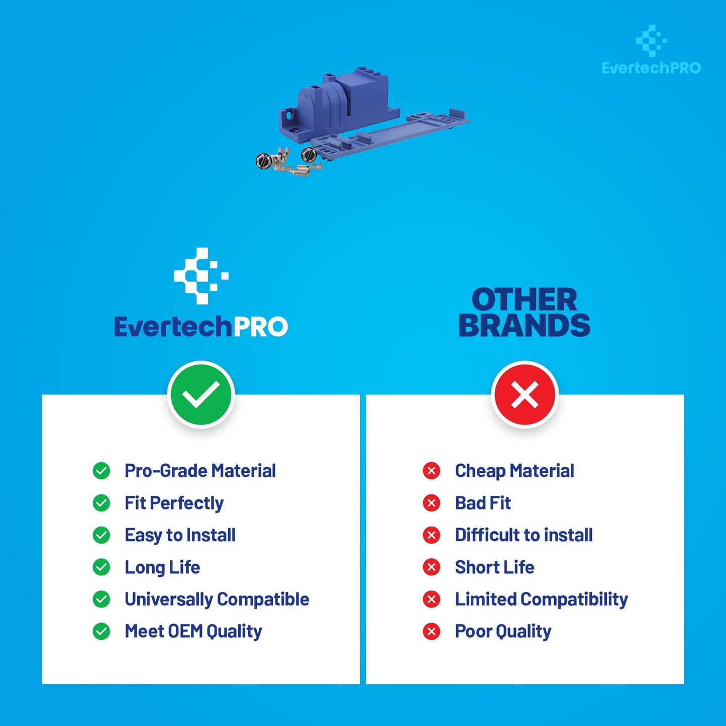 EVERTECHPRO 2+0 Gas Range Cooktop Spark Module