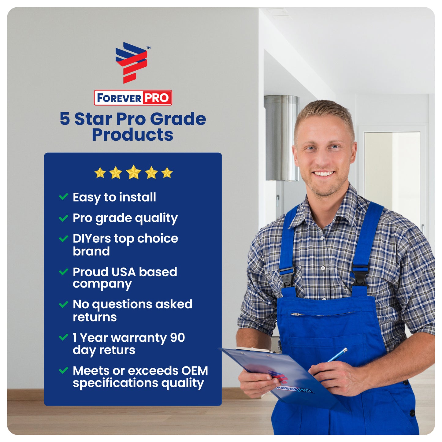 ForeverPRO DC47-00019A Heating Element for Samsung Electric Dryer or Whirlpool 35001247