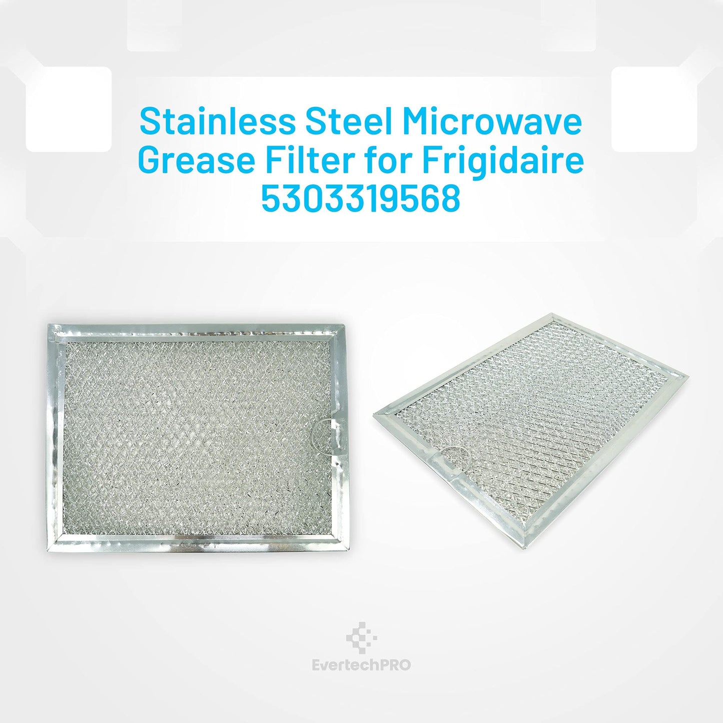 EvertechPRO 2 PACK Microwave Grease Filters Replacement for Frigidaire 5303319568 5304440336 634768 AH466987 EA466987