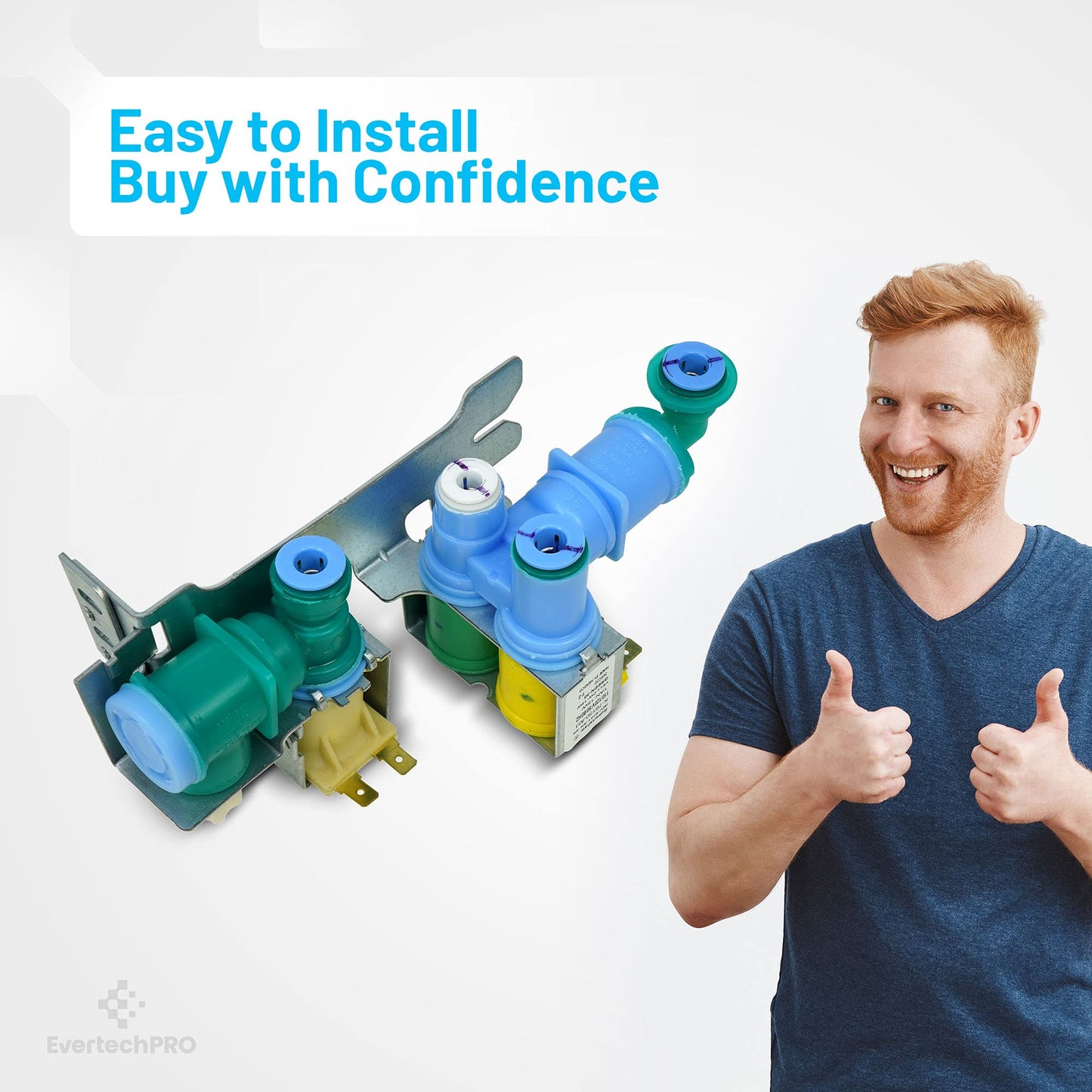 EvertechPRO 242252702 241636701 Water Valve Replacement for Refrigerator 240531101 WV2702