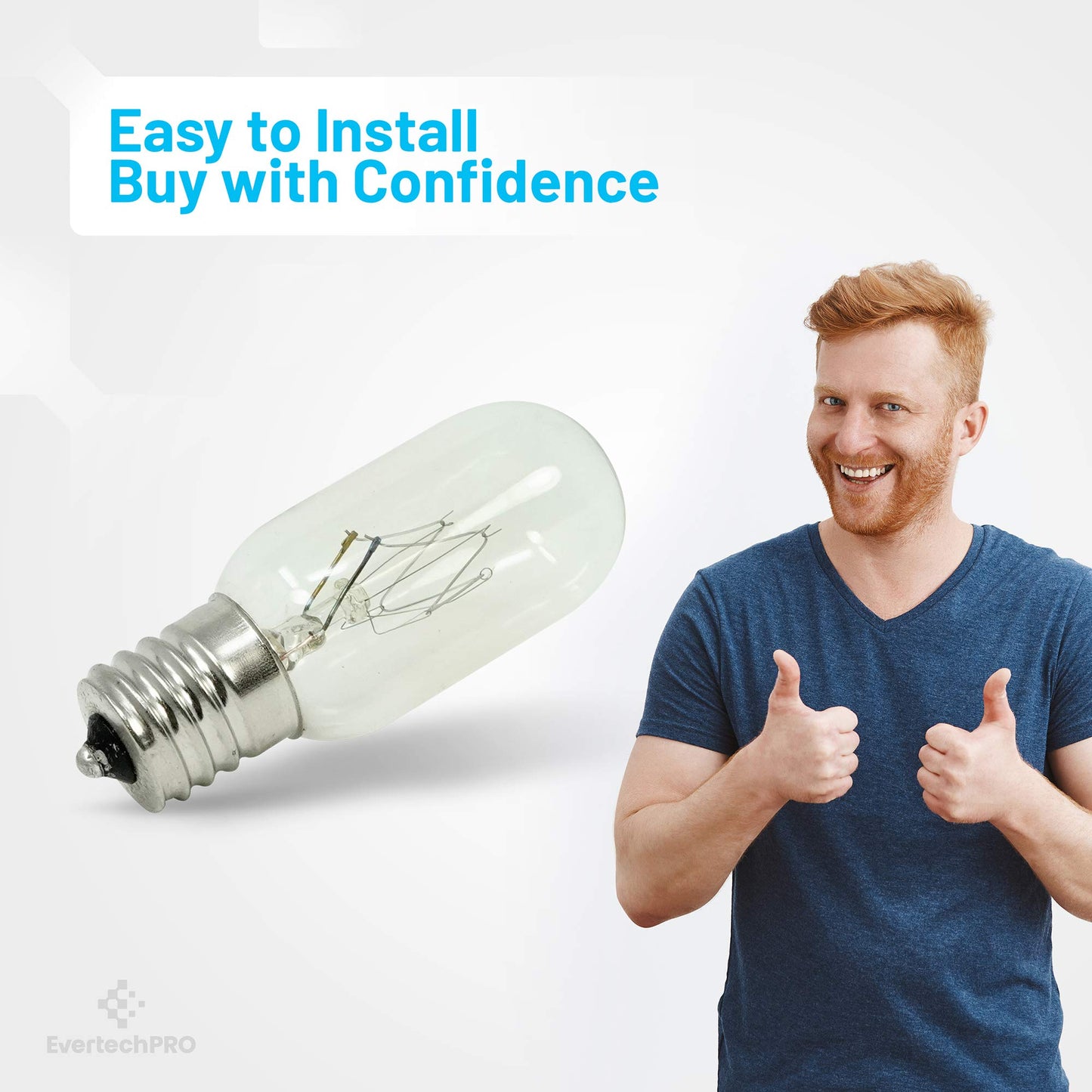 EvertechPRO 6912W1Z004B Light Bulb Replacement for LG Microwave 6912W1Z004A 1266875 3B70067E 6912W12004A