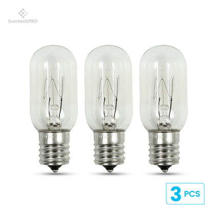 EvertechPRO 6912W1Z004B Light Bulb Pack of 3 Replacement for LG Microwave 6912W1Z004A 1266875 3B70067E 6912W12004A