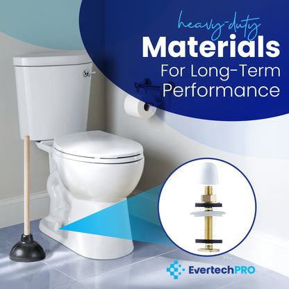 EvertechPro Toilet Wax Ring Kit with Reinforced Flange & Bolts – Fits 3” to 4” Waste Lines – Leak-Proof, Durable, Easy Installation – Includes Mounting Hardware