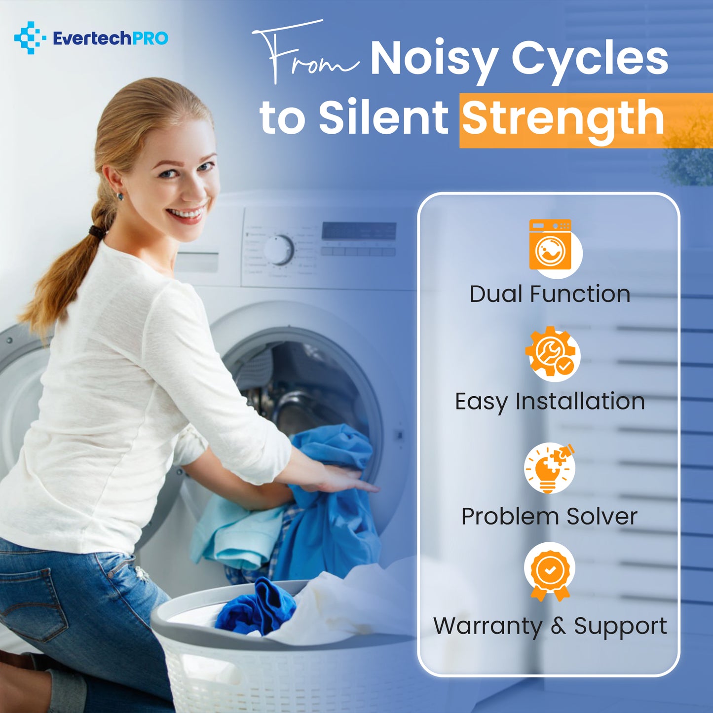 EvertechPRO 4681EA2002H Motor Pump Assembly Replacement for LG Washer 4681EA2001S 1461702 4681EA2002D AH3523285