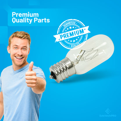 EvertechPRO 6912W1Z004B Light Bulb Pack of 3 Replacement for LG Microwave 6912W1Z004A 1266875 3B70067E 6912W12004A