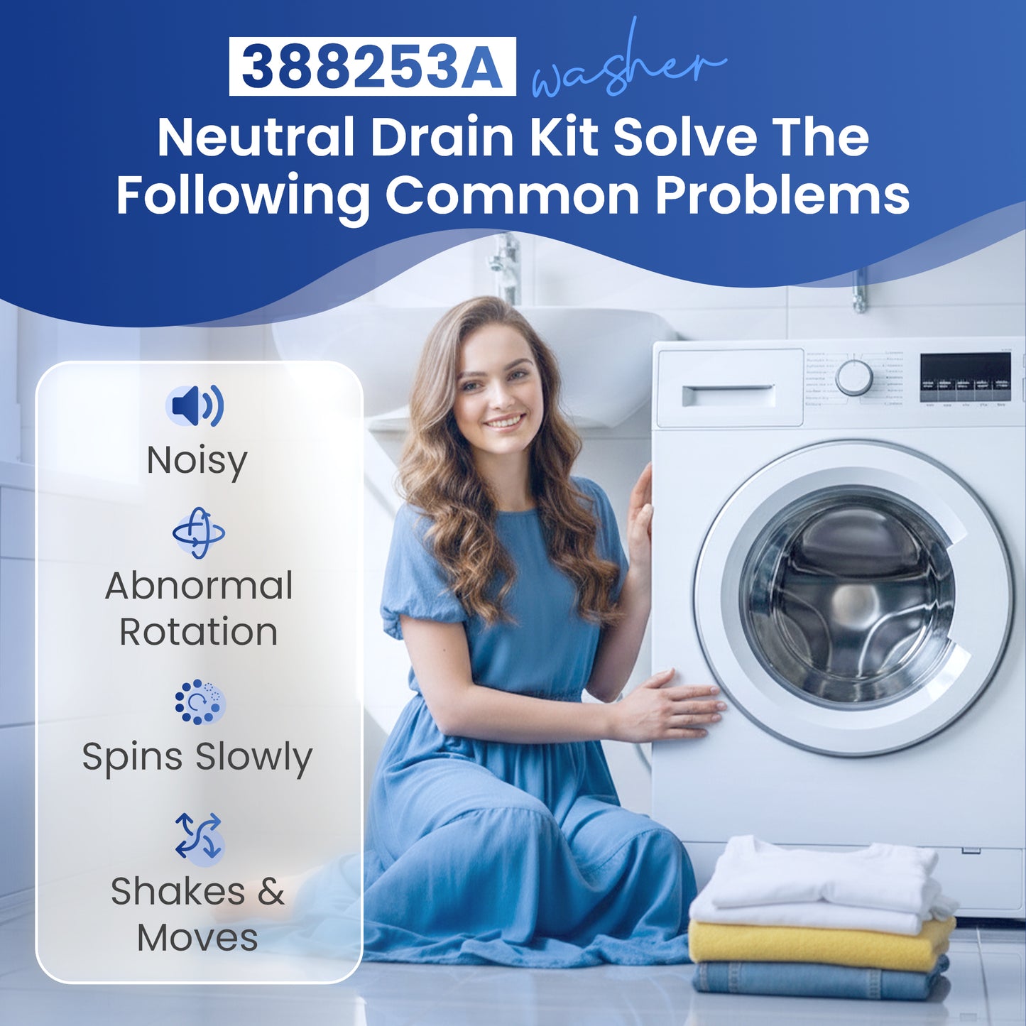 EvertechPRO 388253A Neutral Drain Kit for Whirlpool, Kenmore, Maytag Washers