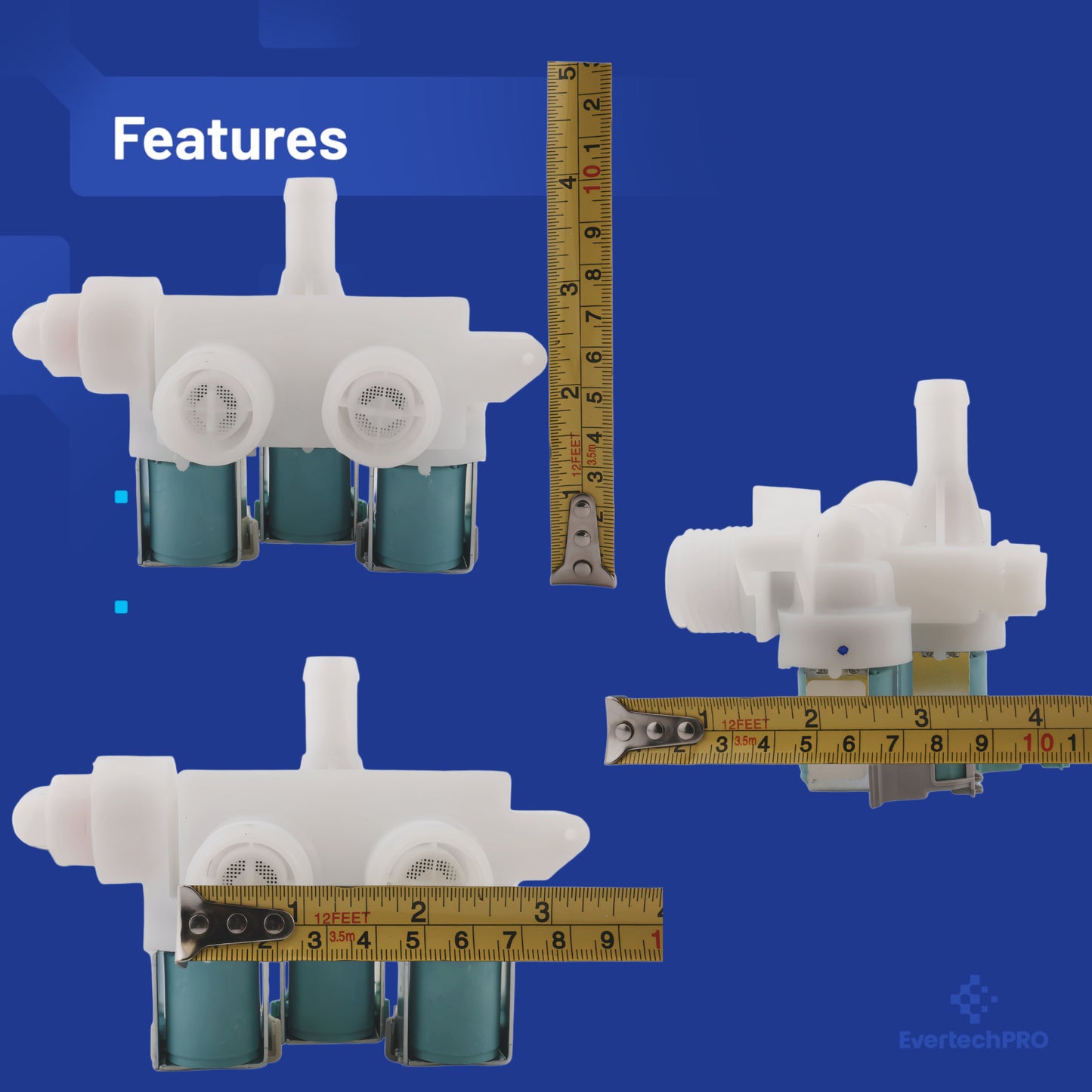 W10247306 Water Inlet Valve OEM‑Grade for Whirlpool Washer – Replaces WPW10247306, AP6017716, PS11751015 – Fits GE‑manufactured models for reliable fill control