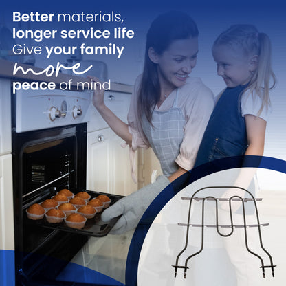 EvertechPro Oven Bake Element WP9760774 – Replaces 9760774 – Compatible with KitchenAid, Whirlpool, Maytag, Jenn-Air – Heating Element for Electric Wall Ovens