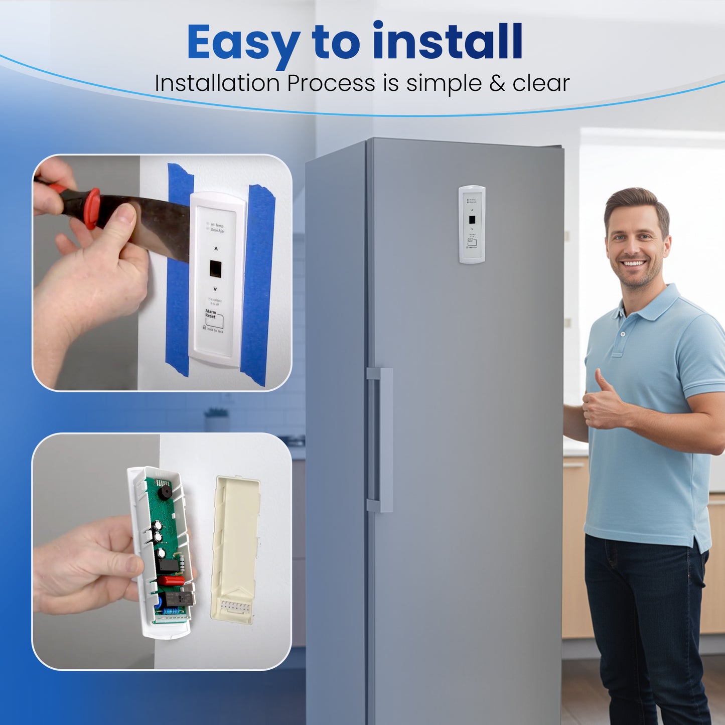 EvertechPRO 297370600 Control Board – Electronic Freezer Display Board Replacement for Frigidaire / Electrolux / Crosley / Tappan, Replaces 297241800, 297345500, 2020880