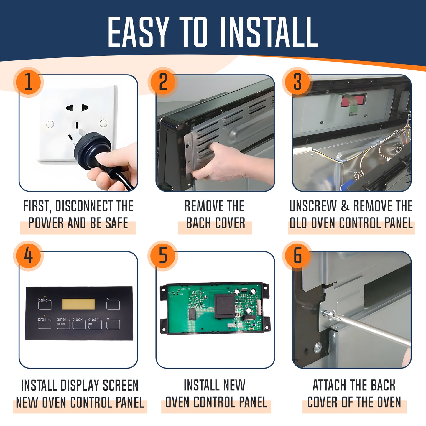 EvertechPRO 5304518661 7-Button Range Oven Control Board – OEM-Quality Replacement for Frigidaire / Electrolux / Kenmore Gas Ranges, Replaces 316455410, AP6886161, 316222802 & More