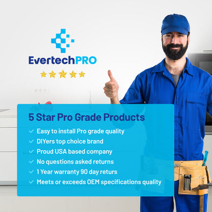 EvertechPRO Refrigerator Water Valve Replacement for Frigidaire 242252603 241803701 240519601 241803703 218720400