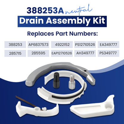 EvertechPRO 388253A Neutral Drain Kit for Whirlpool, Kenmore, Maytag Washers