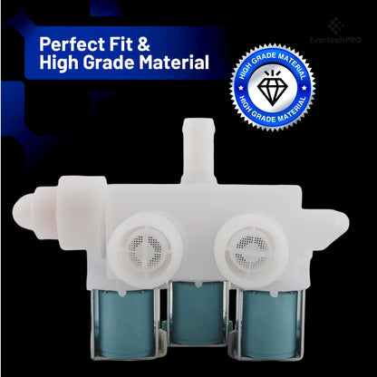 W10247306 Water Inlet Valve OEM‑Grade for Whirlpool Washer – Replaces WPW10247306, AP6017716, PS11751015 – Fits GE‑manufactured models for reliable fill control