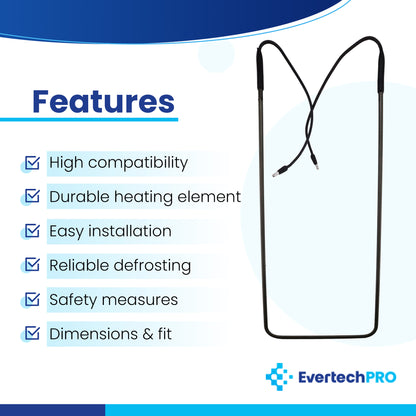 EvertechPRO 218169802 Defrost Heater Assembly – OEM-Quality Replacement for Frigidaire / Electrolux Refrigerators – Prevents Frost & Restores Cooling