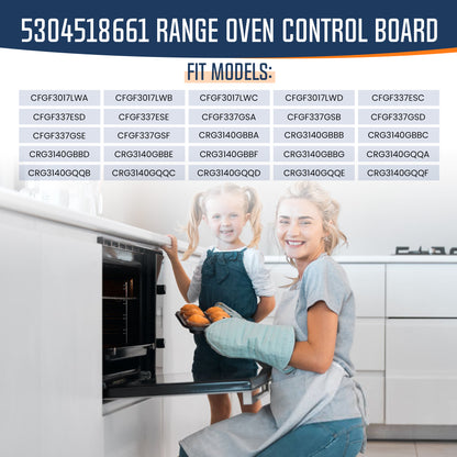 EvertechPRO 5304518661 7-Button Range Oven Control Board – OEM-Quality Replacement for Frigidaire / Electrolux / Kenmore Gas Ranges, Replaces 316455410, AP6886161, 316222802 & More