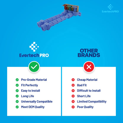 EvertechPRO 134371220 Water Valve Replacement for Frigidaire Washer