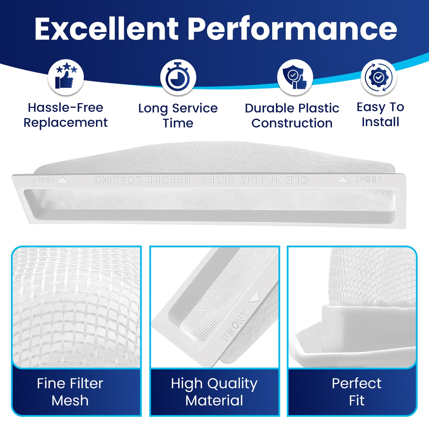 EvertechPRO 5304516871 WE18X53 Lint Filter Replacement 131152700 131359600 131359601 WE16X29397 WE16X25594 WE18X10003