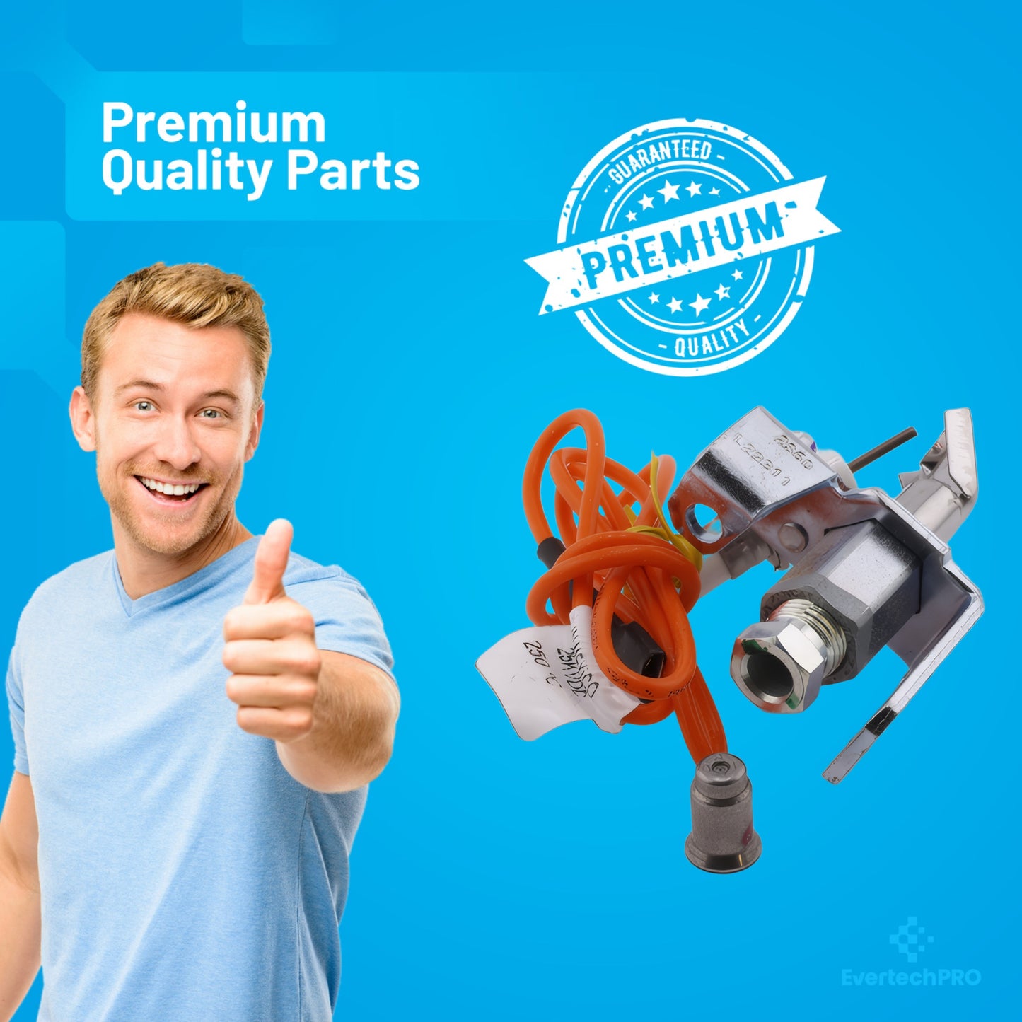 1830-718 OEM Pilot Burner Assembly with Spark Electrode – Replaces Garland US Range Vulcan Wolf Commercial Ovens