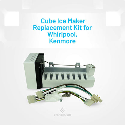 EvertechPRO 4317943 Whirlpool Icemaker Kit Replacement for Whirlpool Refrigerator 1857 4210317 4211173 4317943