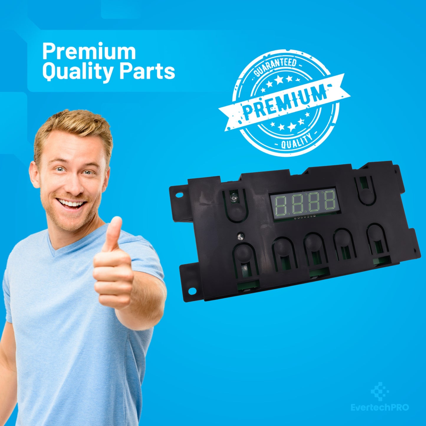 EverTechPro 316455420 Oven Range Clock Replacement – Electronic Oven Control Timer – OEM-Quality Fit & Function – Compatible with Select Frigidaire / Electrolux Ranges