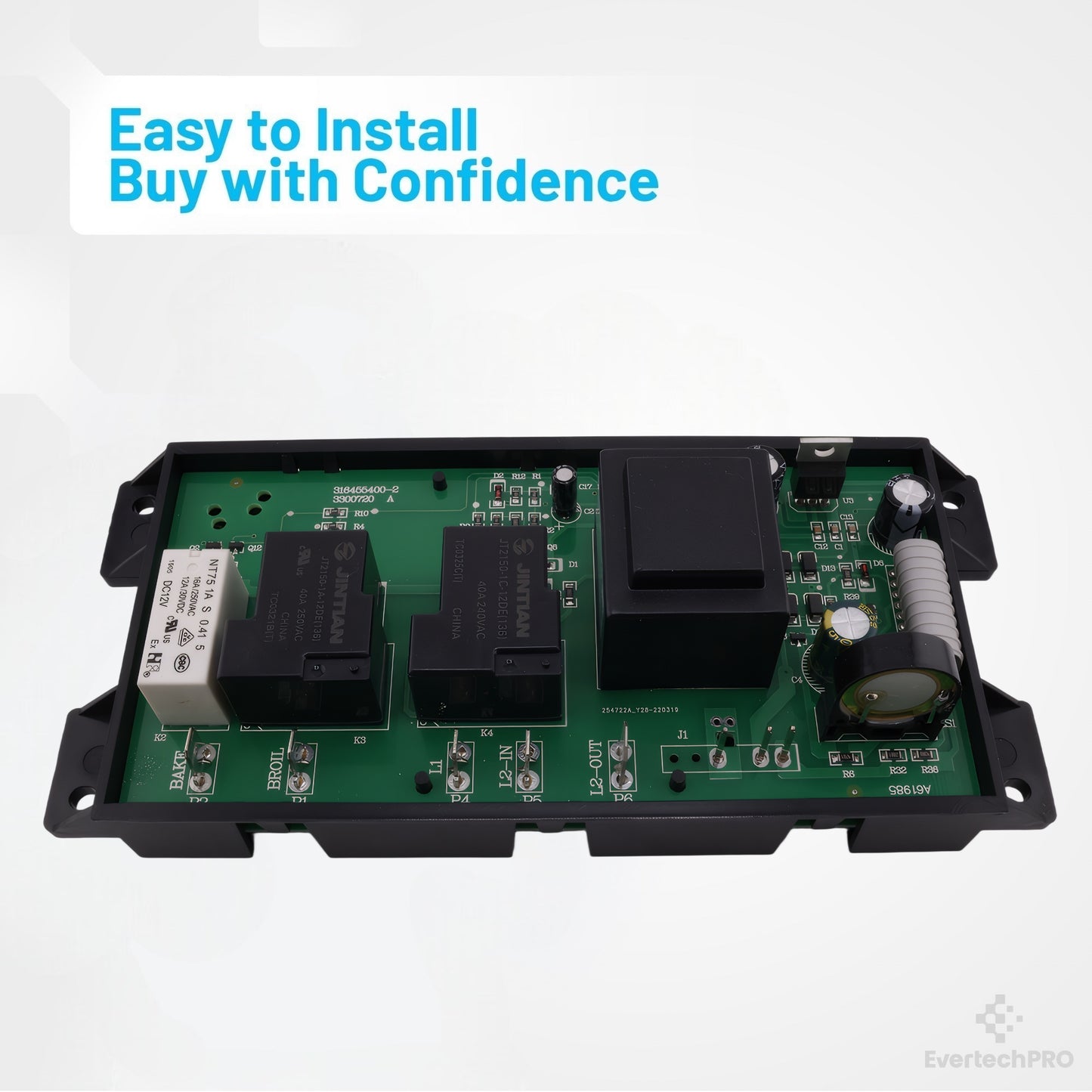 EverTechPro 316455420 Oven Range Clock Replacement – Electronic Oven Control Timer – OEM-Quality Fit & Function – Compatible with Select Frigidaire / Electrolux Ranges