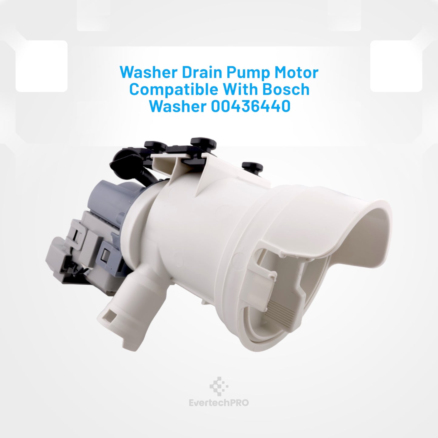 436440 Washer Drain Pump Motor and Housing for Bosch 00436440, LP6440