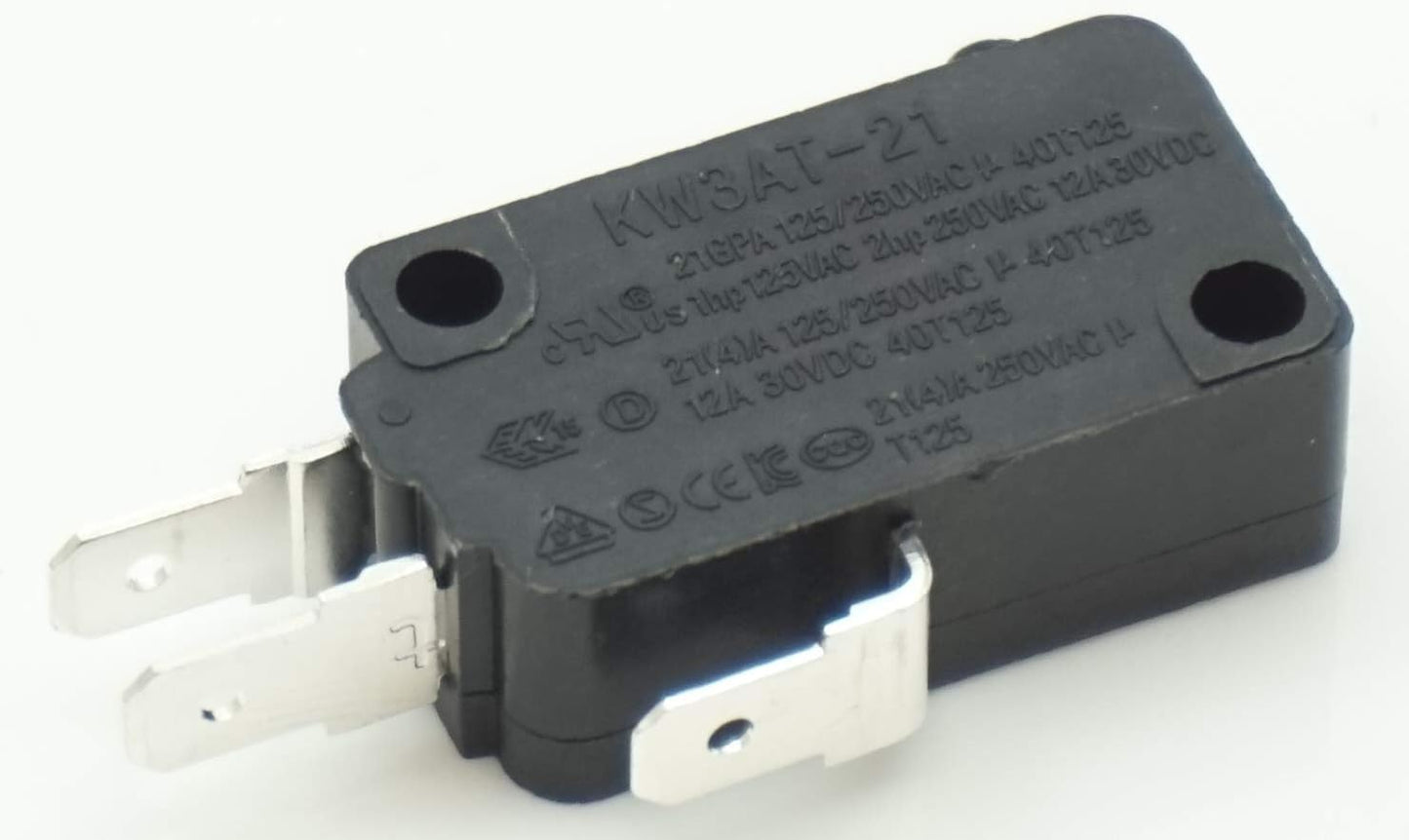 Supco Microwave Universal Door Switch, 3 Wire, 3/16" Terminals, 21 Amp 28QBP0491
