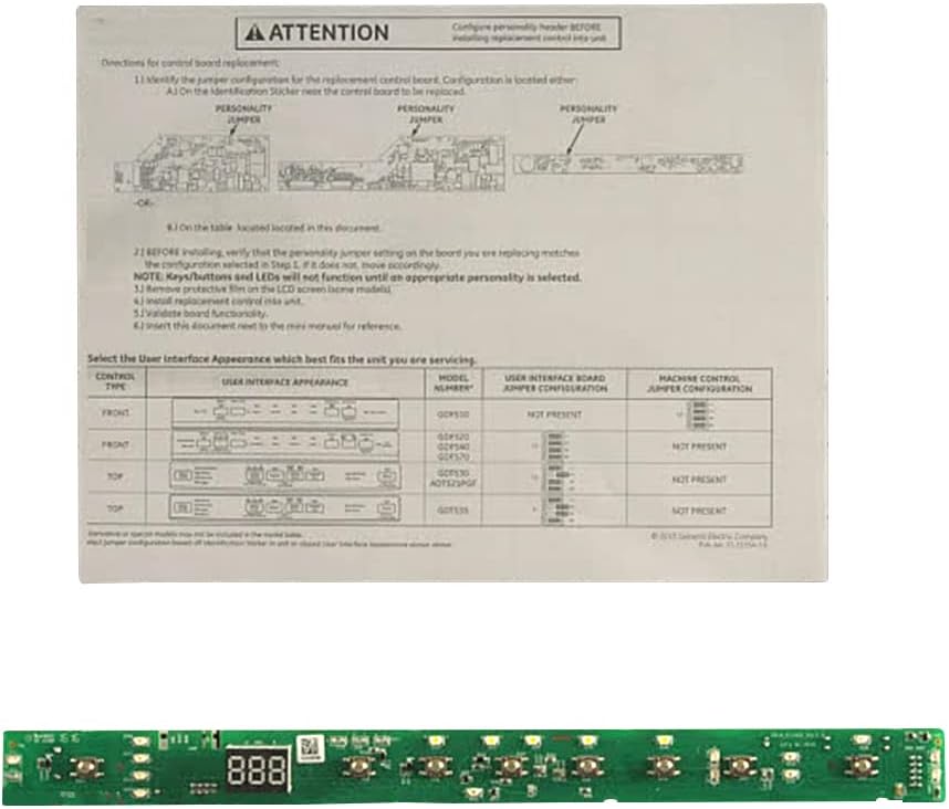 Direct Replacement for GE WD21X22177 Refrigerator Kit Svc Ui Top Logic