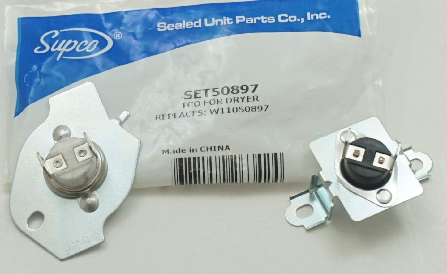 Supco Thermal Cutout and Fuse Kit for Whirlpool Dryer, W11050897, SET50897