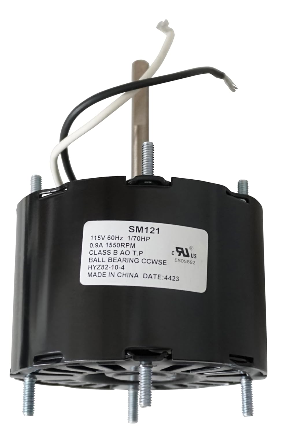 Supco Open Ventilated Motor, Shaded Pole, Ball Bearing CCWSE, 115V, SM121, D121, 82121