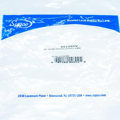 Supco SS10STV Icemkaer Water Supply Line Stainless Steel with Saddle Valve