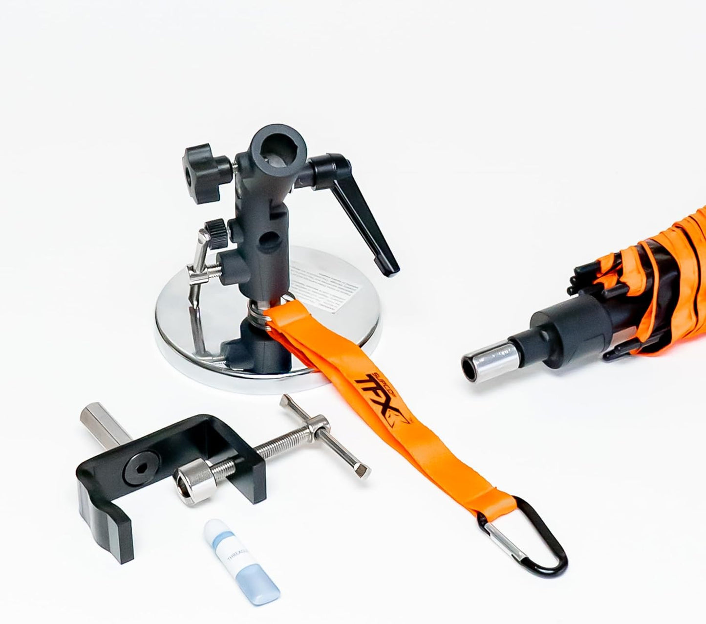 Supco MUKIT-FR TradeFox 60" Umbrella Fire Rated with Magnetic Base Kit, HD Steel Clamp, and Lanyard