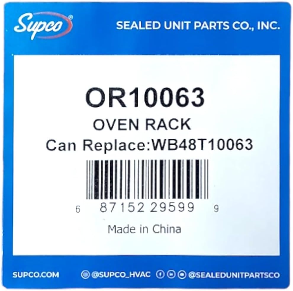 Supco OR10063 Range Oven Rack for General Electric WB48T10063
