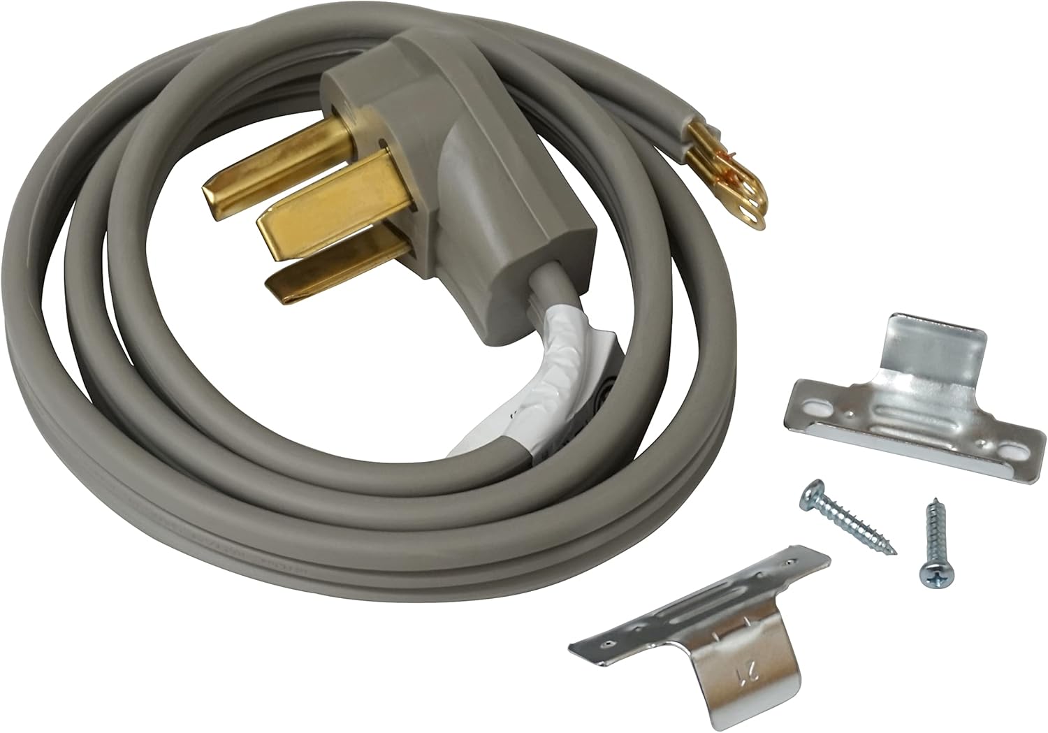 Electrical Dryer 4' Power Cord, 30 Amp, 3 Prong Wire 10 AWG, 125/250V, SDC3-30-4