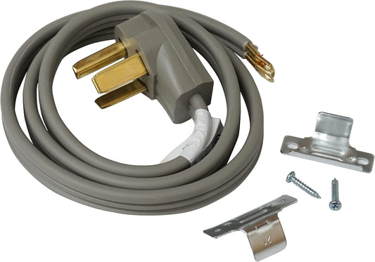 Electrical Dryer 4' Power Cord, 30 Amp, 3 Prong Wire 10 AWG, 125/250V, SDC3-30-4