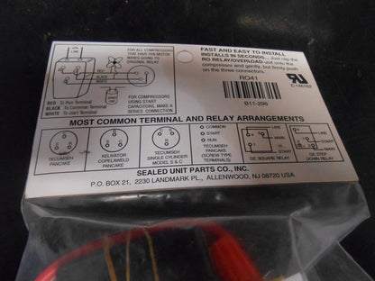 Relay Overload Combination Supco HVAC RO41 1/4 1/3 HP