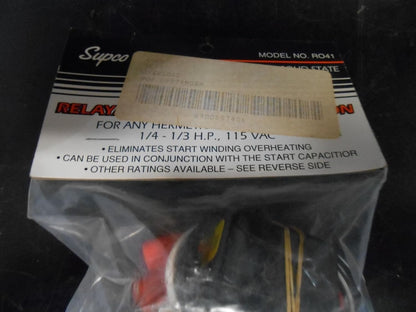 Relay Overload Combination Supco HVAC RO41 1/4 1/3 HP