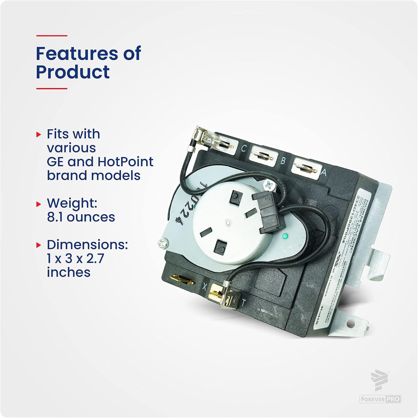 ForeverPRO WE4M532 Timer for GE Dryer WE4M362 3029573 PS8746223