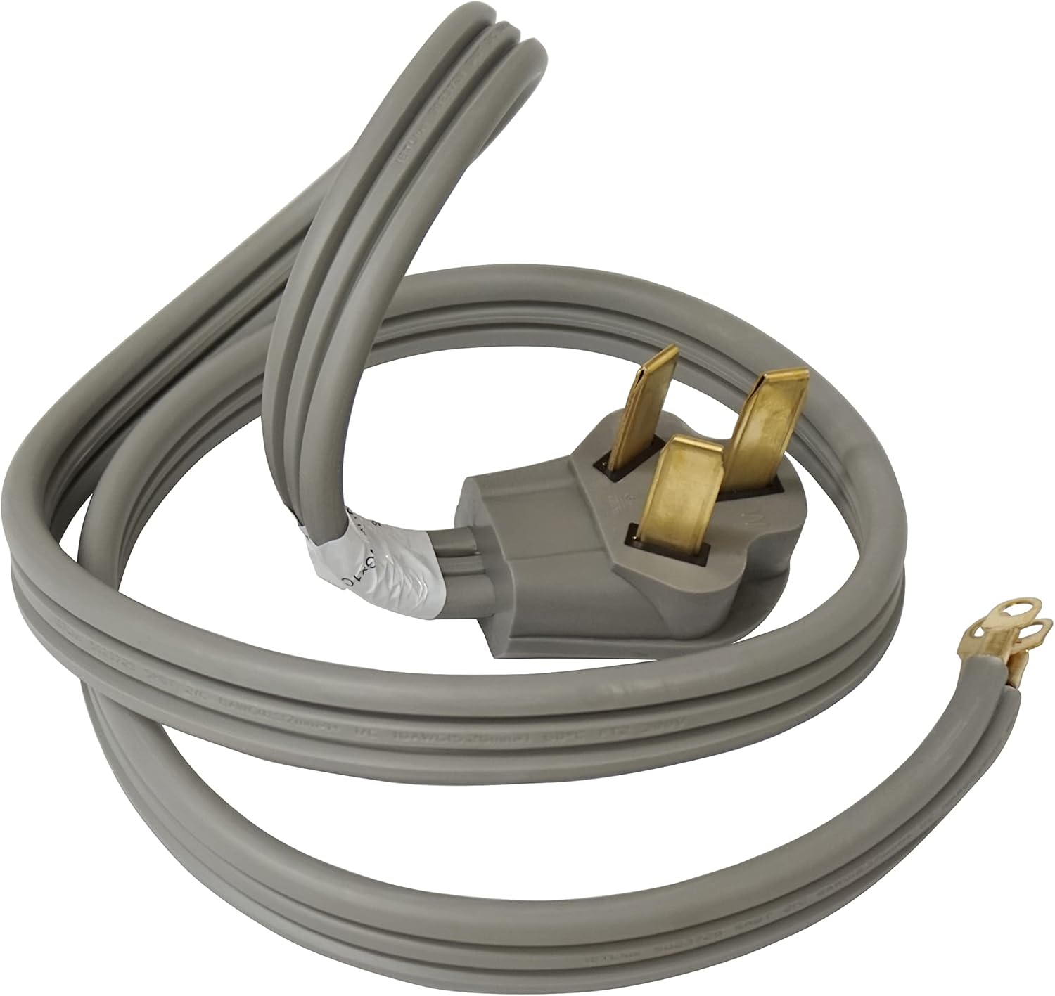 Electrical Range 4' Power Cord, 40 Amp, 3 Prong Wire, 125/250V, SRC3-40-4