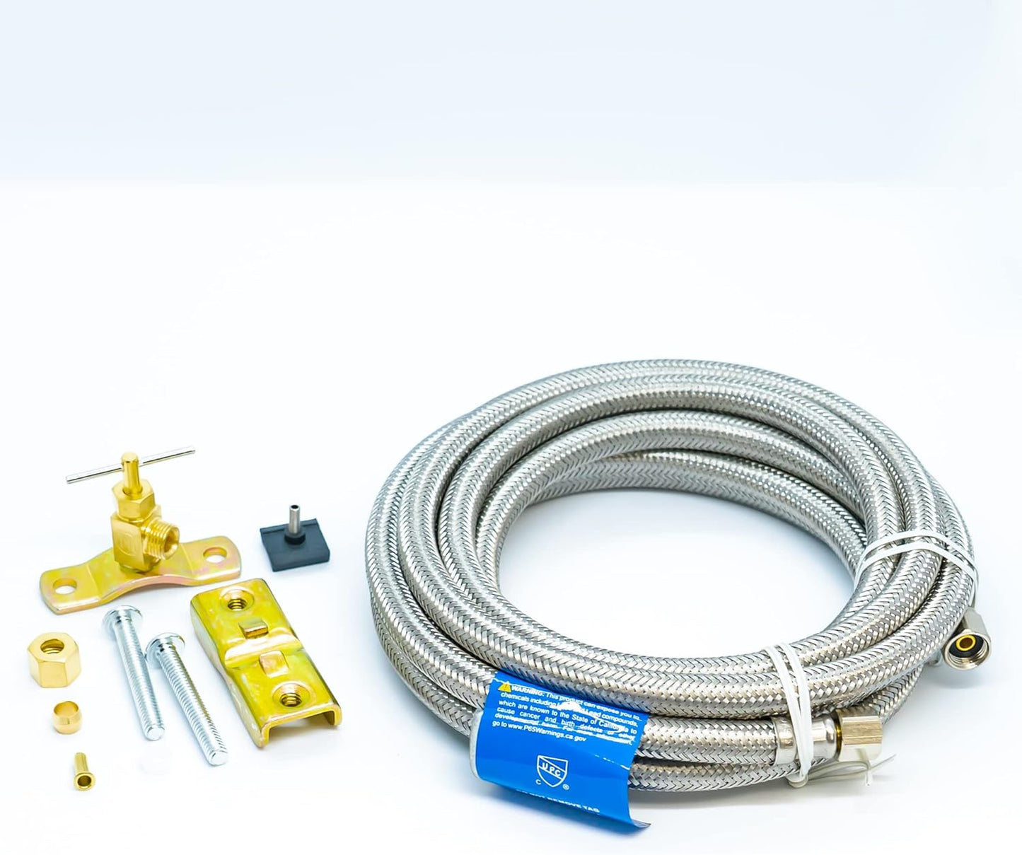 Supco SS10STV Icemkaer Water Supply Line Stainless Steel with Saddle Valve
