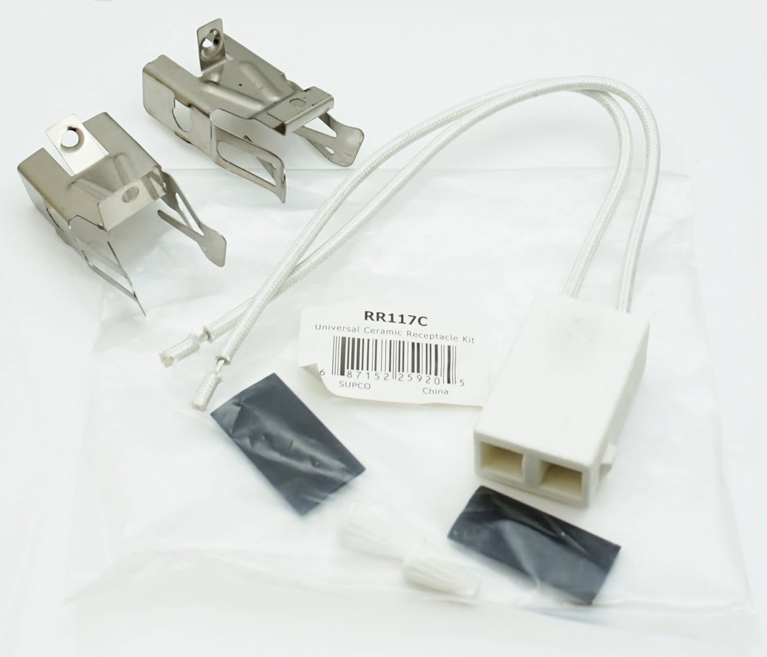 Supco Top Burner Ceramic Receptacle Kit for Whirlpool, AP3075808, PS340571, 330031