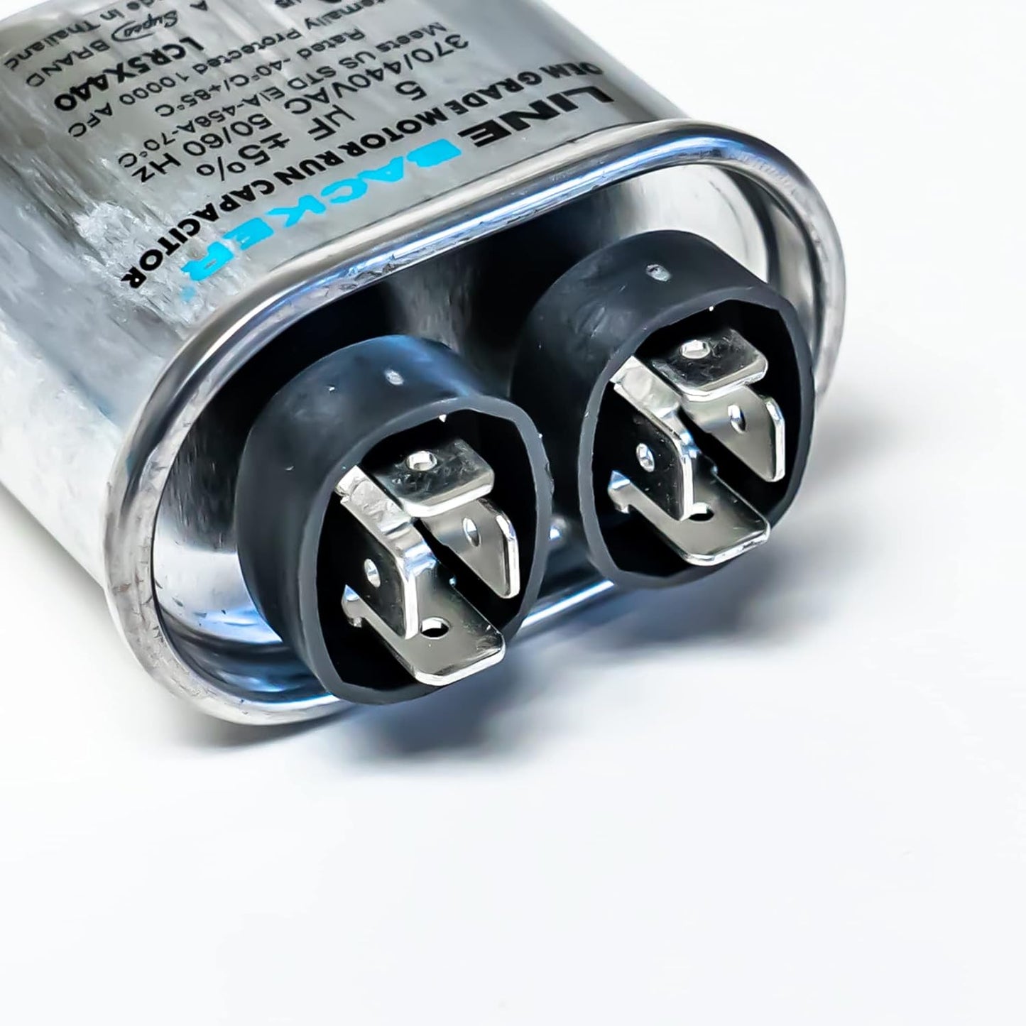 Supco Capacitor Oval Run 5 uf 370/440 Volts for HVAC Motors Compressors LCR5X440 Linebacker