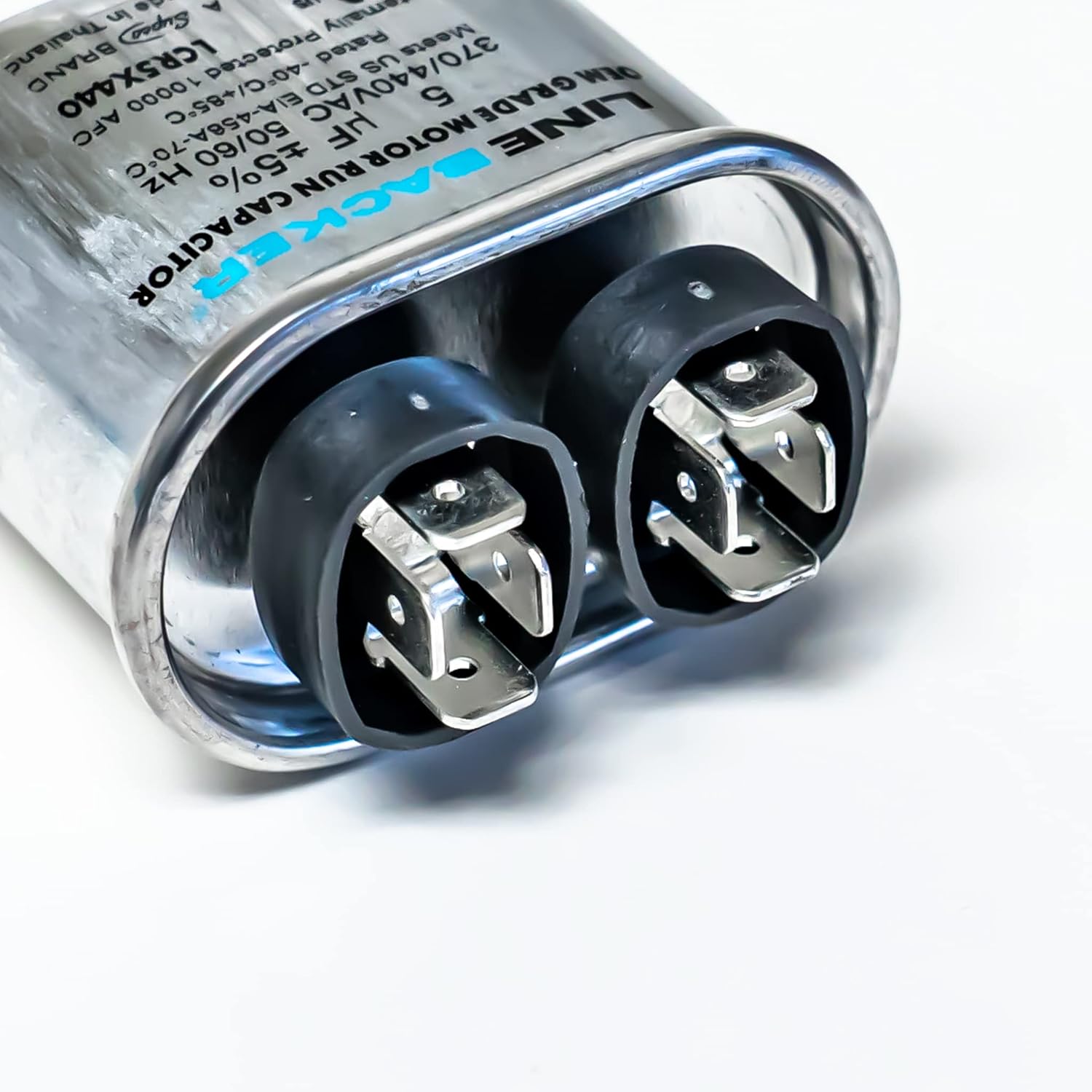 Supco Capacitor Oval Run 5 uf 370/440 Volts for HVAC Motors Compressors LCR5X440 Linebacker