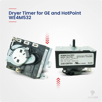 ForeverPRO WE4M532 Timer for GE Dryer WE4M362 3029573 PS8746223