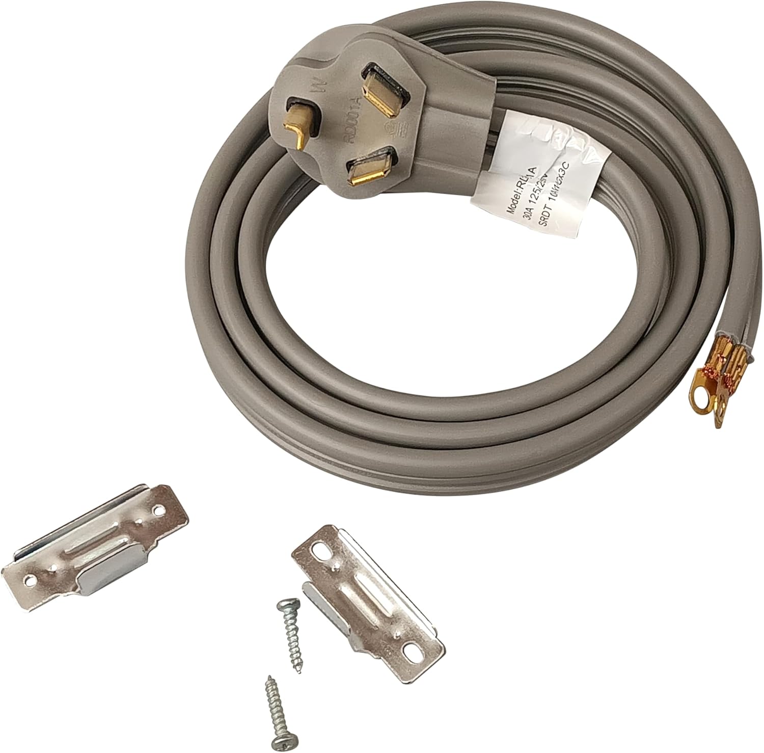 Supco Electrical Dryer 5' Power Cord, 30 Amp, 3 Prong Wire 10 AWG, 125/250V, SDC3-30-5