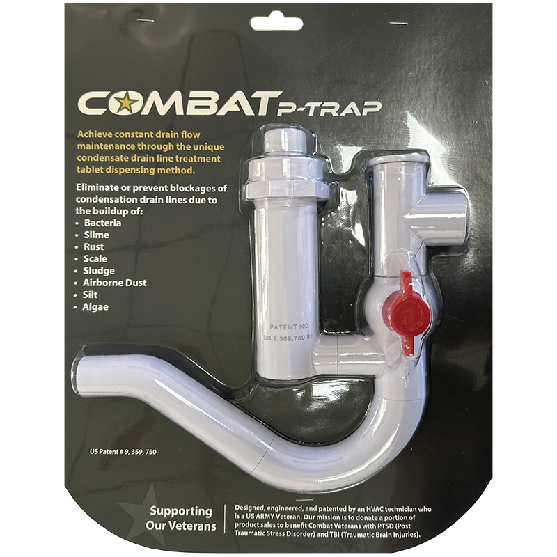 CPT-100 COMBAT PTRAP-Ptrap with patented cartridge system that stacks drain tabs